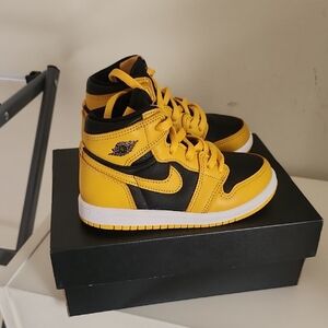 Nike Air Jordan Kids Shoes Yellow Black